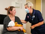 Patient, baby, midwife